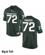Men's Michigan State Spartans NCAA #72 Mike Panasiuk Green Authentic Nike Big & Tall Stitched College Football Jersey OL32O18DE
